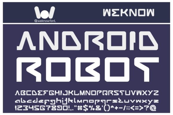 Android Robot Font for Modern Web Design