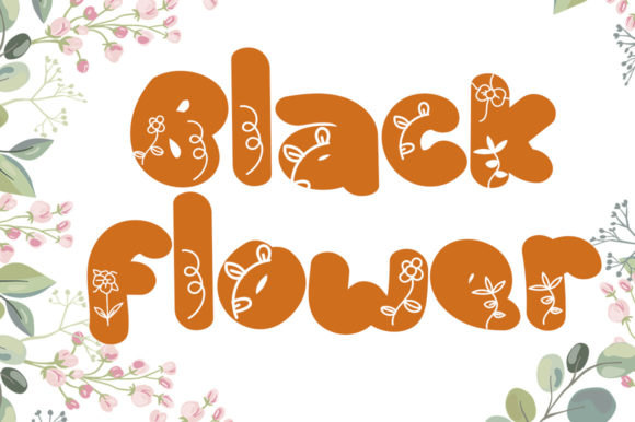 Black Flower: A Playful Display Font for Digital Creativity