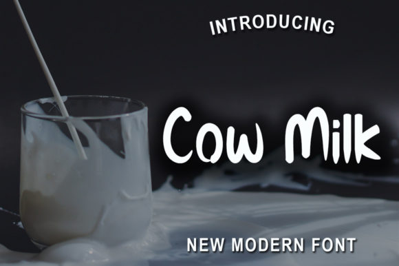 Cow Milk Font for Web Design