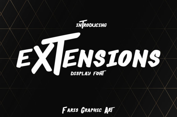 Extensions Font for Handmade and Commercial Craft Projects