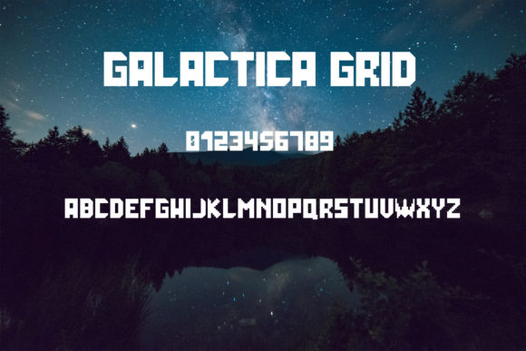 Galactica Grid: A Bold Display Font for Creative Branding