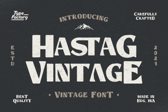 Hastag Vintage: A Bold Display Font for Creative Projects