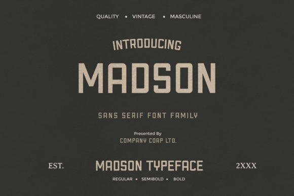 Madson: A Futuristic Display Font for Bold Branding