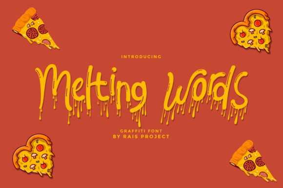 Melting Words Font for Handmade Creations