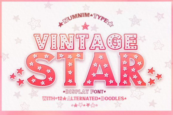 Vintage Star Font for Handmade Creations